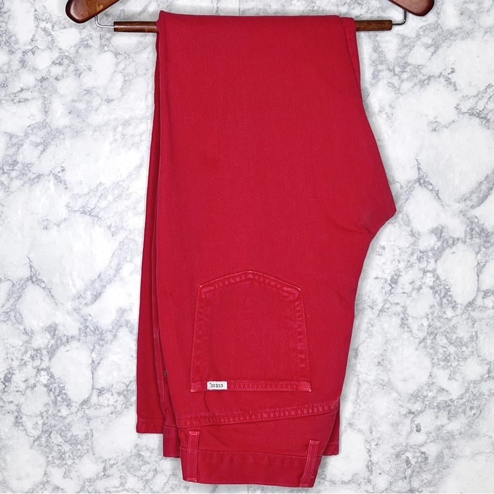 Guess 90s Red High Rise Canvas Jeans Made In USA Women’s 32 - Picture 2 of 13